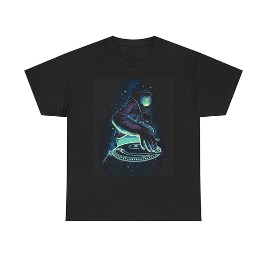 Space Dj Graphic T Shirt Funny Outer Space Unisex Heavy Cotton Tee