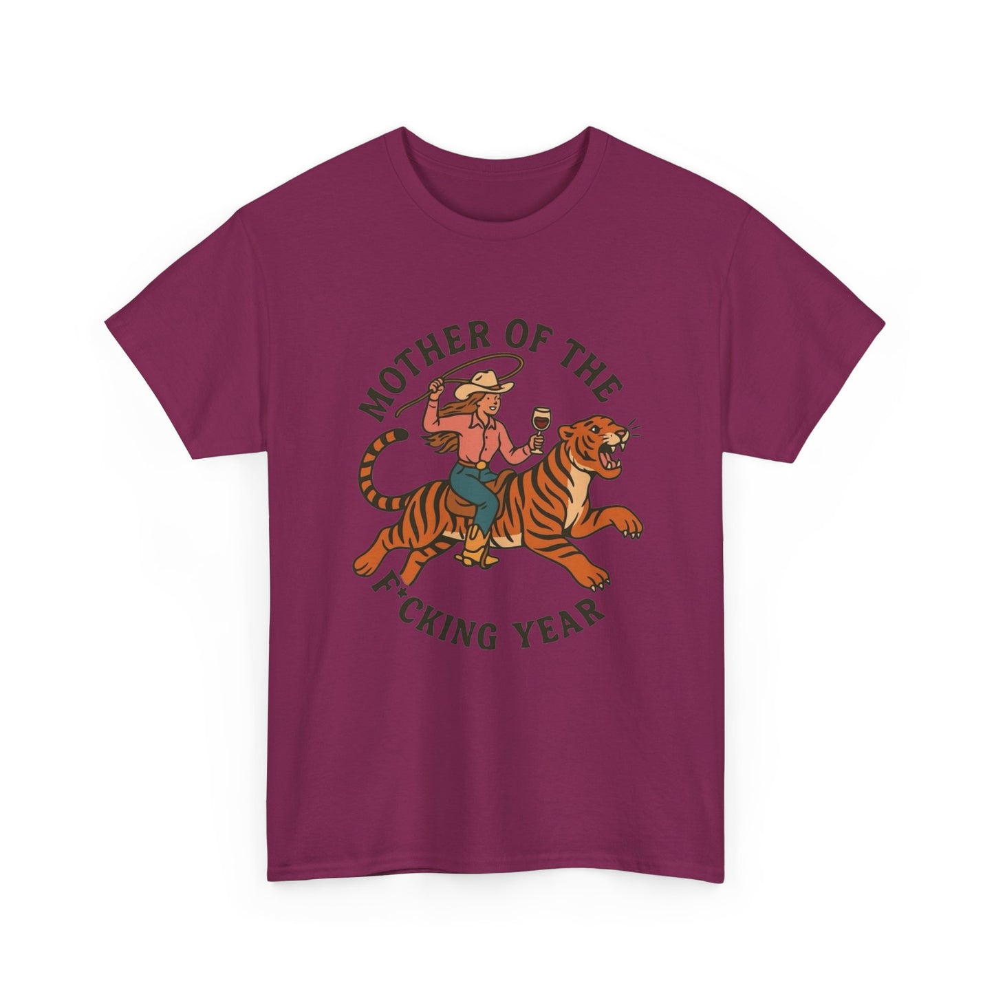 Mother Of The Year Graphic T Shirt NEW Vintage Unisex Heavy Cotton Tee