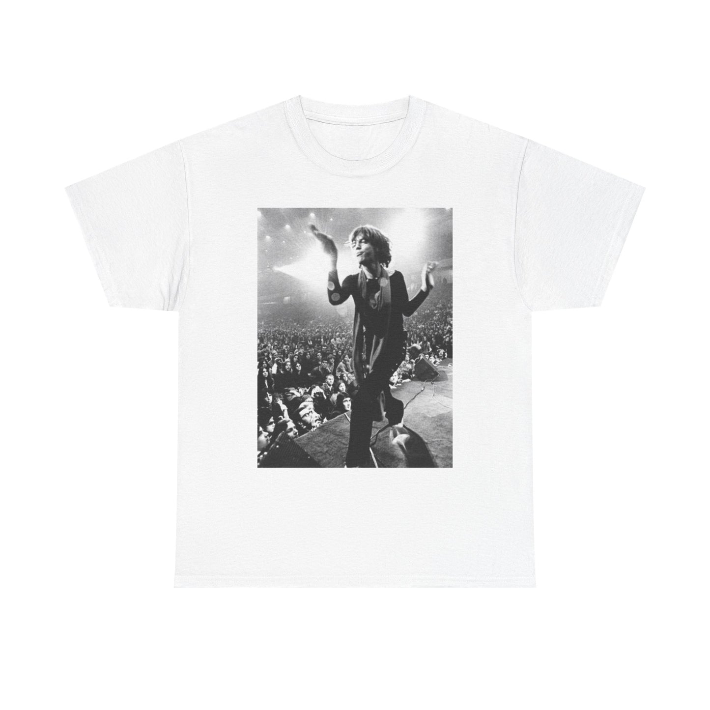 Rolling Stones Mick On Stage Graphic T Shirt Vintage Unisex Heavy Cotton Tee