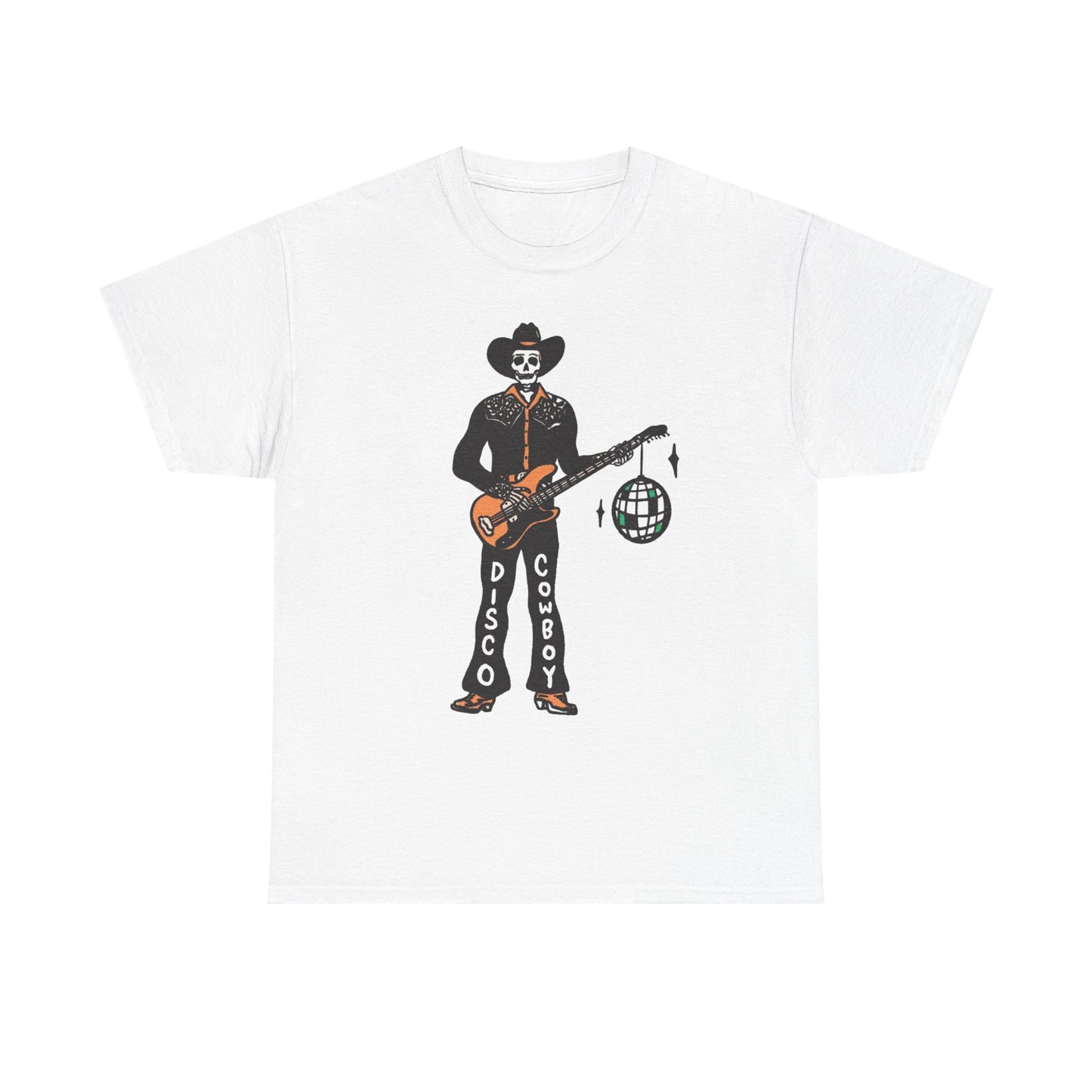 Disco Cowboy Graphic T Shirt Unisex Heavy Cotton Tee