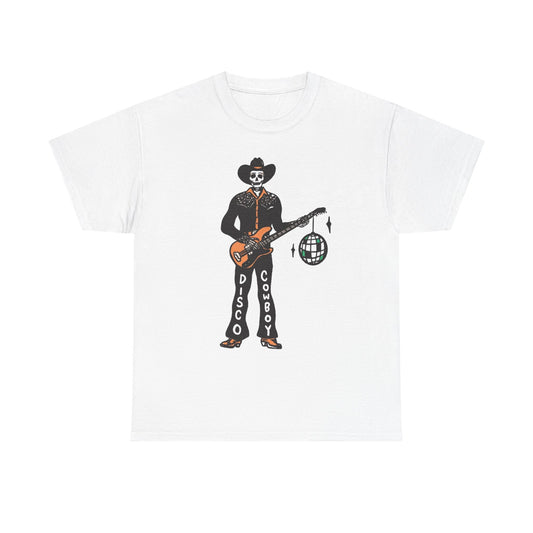 Disco Cowboy Graphic T Shirt Unisex Heavy Cotton Tee