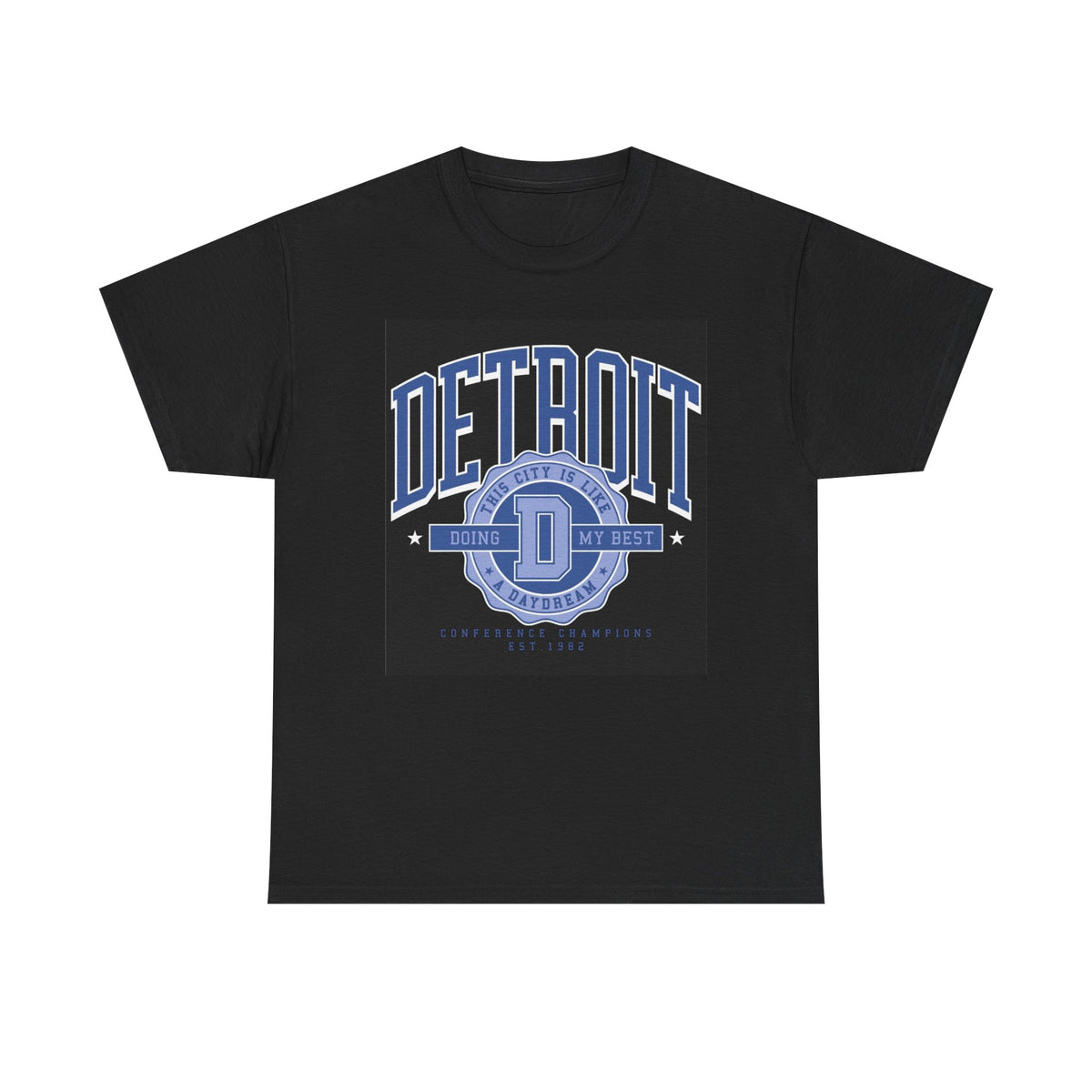 Detroit Graphic T Shirt Champions Vintage Retro Unisex Heavy Cotton Tee