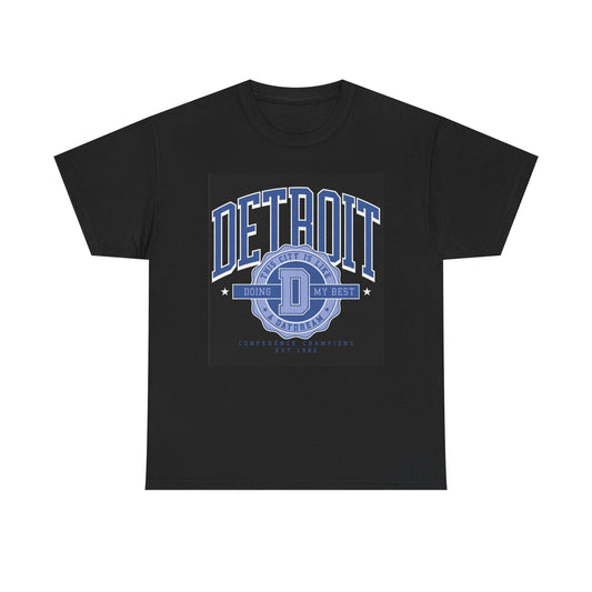 Detroit Graphic T Shirt Champions Vintage Retro Unisex Heavy Cotton Tee