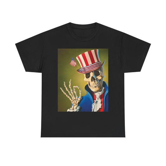 Grateful Dead T-shirt Garcia Vintage Skeleton USA merch Unisex Heavy Cotton Tee