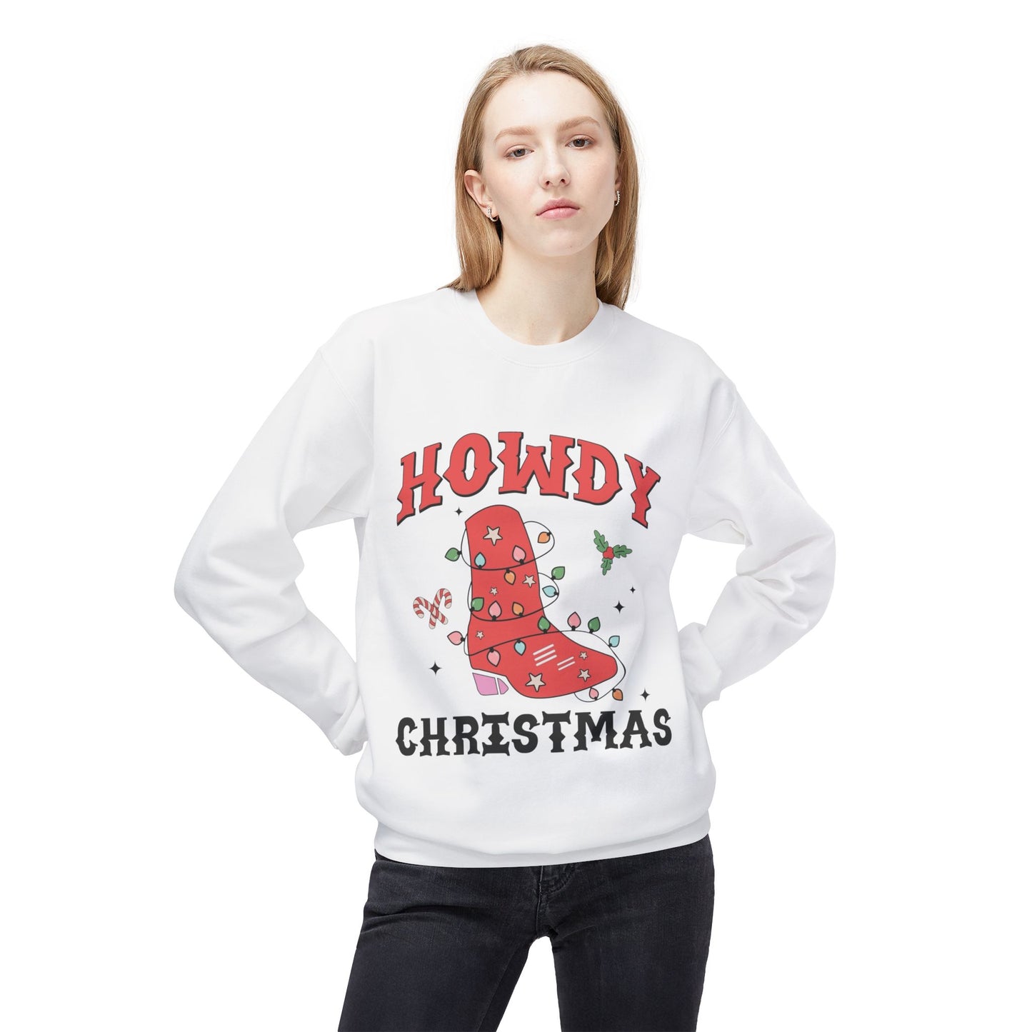Howdy Christmas Sweater NEW Unisex Fleece Crewneck Sweatshirt