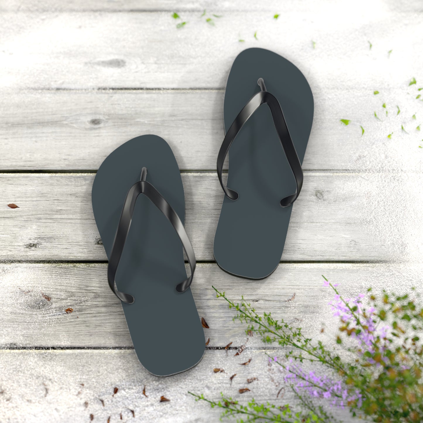 Dark Gray Summer Sandals, Beach Shoes, Vacation Flip Flops, Pool Slides