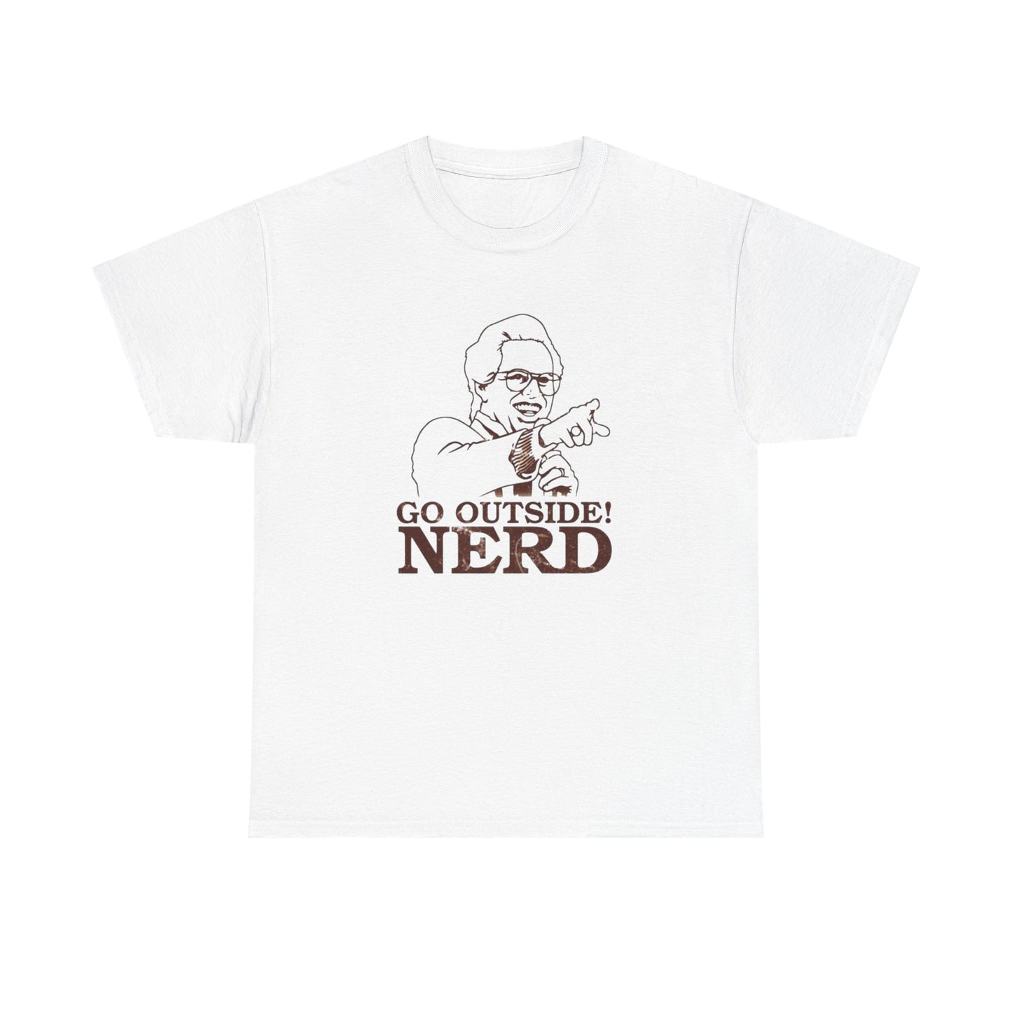 Go Outside Nerd Baby Billy Graphic T Shirt ADULT NEW Unisex Heavy Cotton Tee