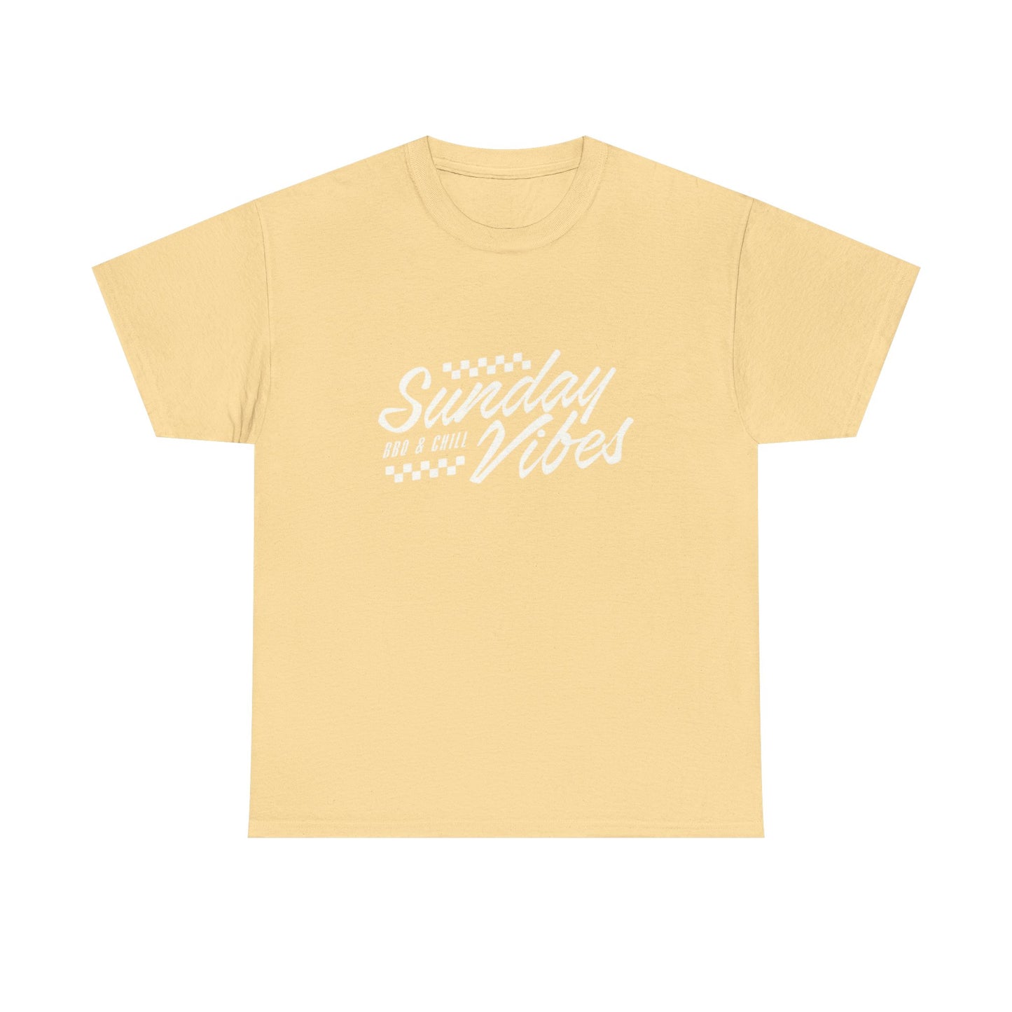 Sunday Vibes BBQ And Chill Graphic T Shirt Unisex Heavy Cotton Tee