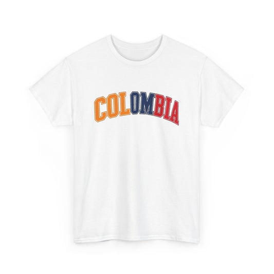 Colombia Graphic T Shirt Men's Classic Travel NEW Heavy Cotton Tee