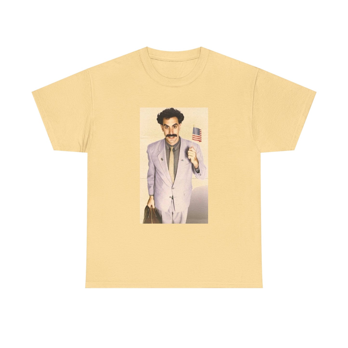 Borat Comes to America Tshirt Funny Comedy Movie Unisex Heavy Cotton Tee