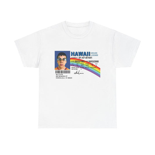 Hawaii Tshirt Superbad I Am Mclovin Comedy Jonah Hill Cera Unisex Heavy Cotton
