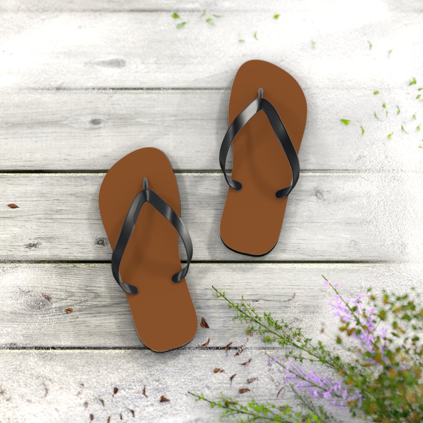 Brown Flip Flops, Sandals Slides, Summer Footwear, Brand New