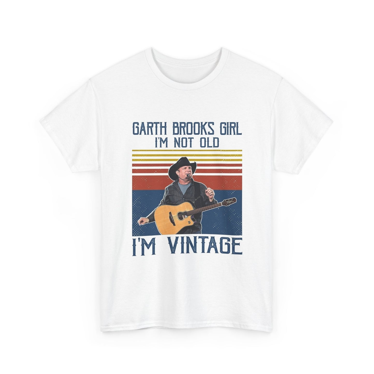 Garth Brooks Girl Tshirt Retro Country Short Sleeve Unisex Heavy Cotton Tee New