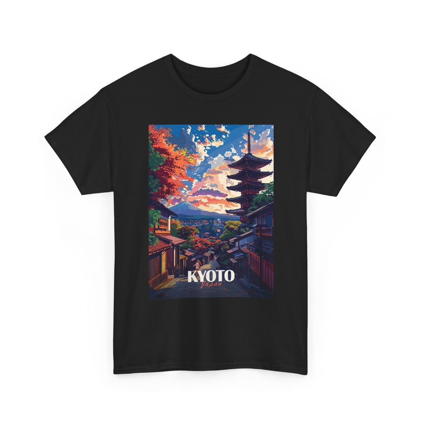 Kyoto Japan Graphic T Shirt Photo Vintage NEW Unisex Heavy Cotton Tee