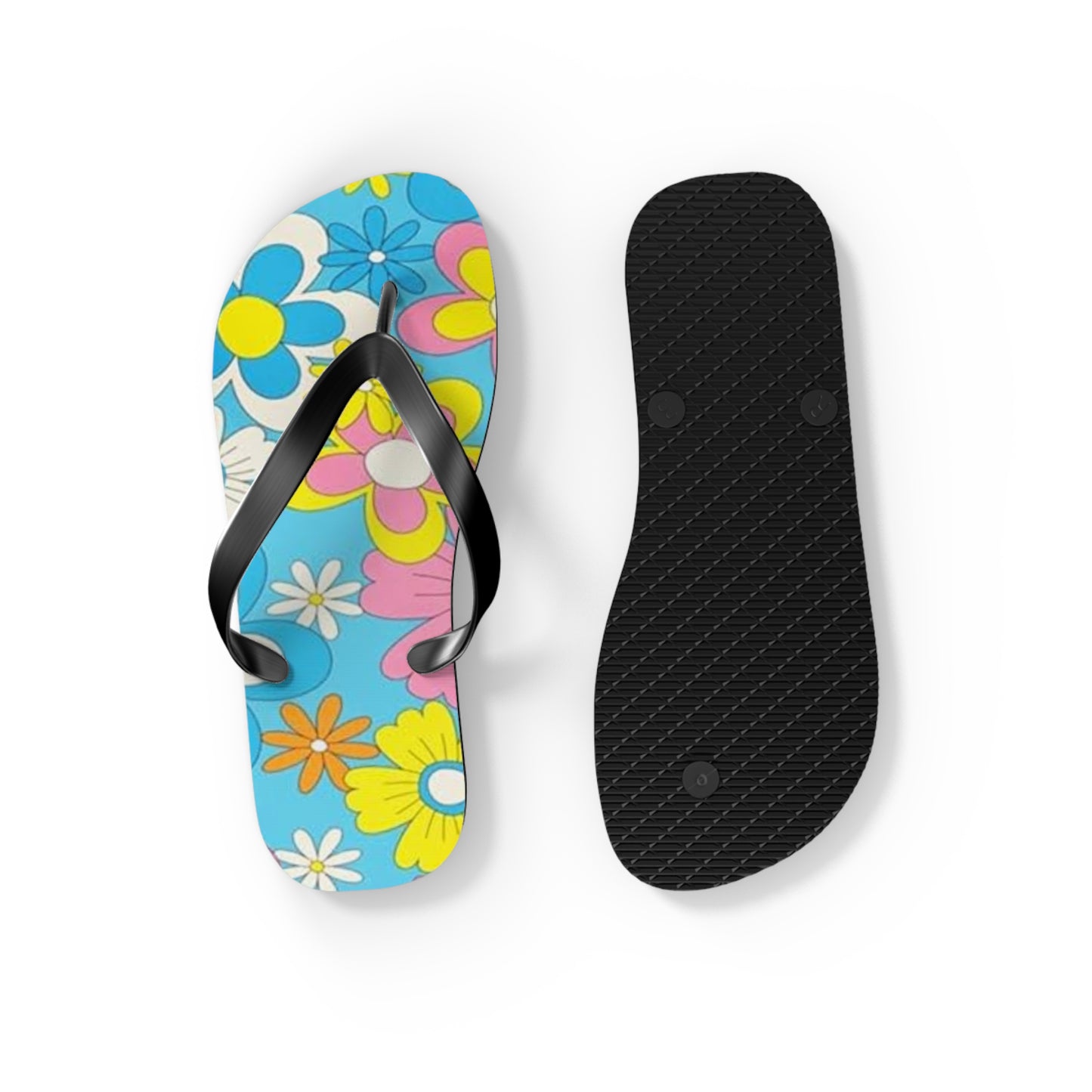 Pastel Flowers Sandals Summer Flip Flops Slides BRAND NEW