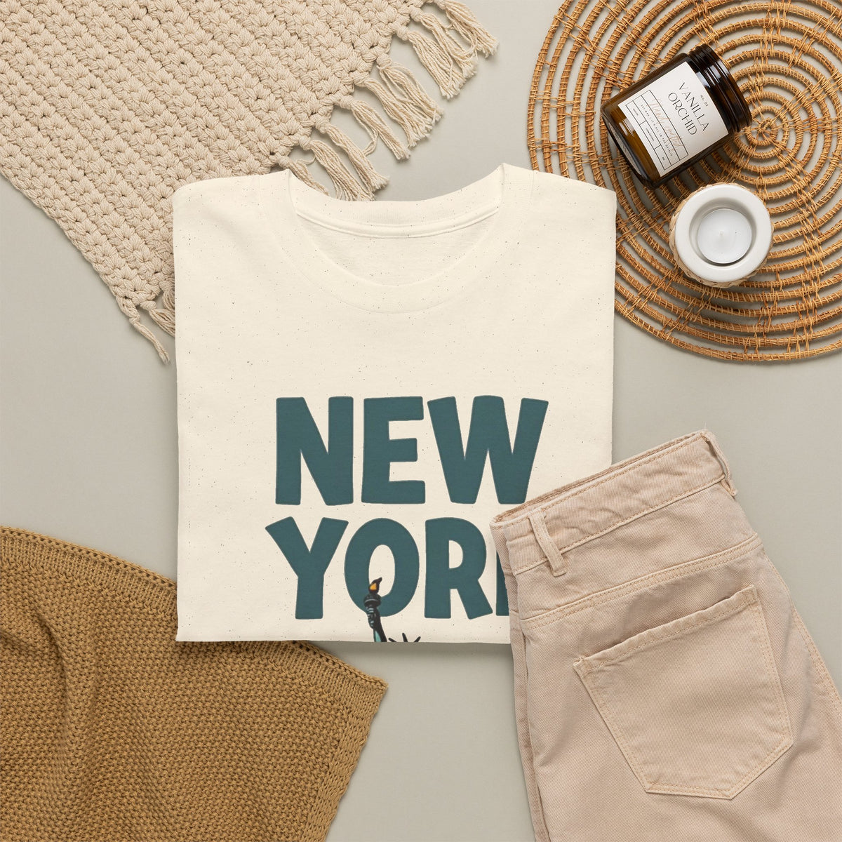 New York City Pizza Graphic T Shirt Men's Retro Heavy Cotton Tee