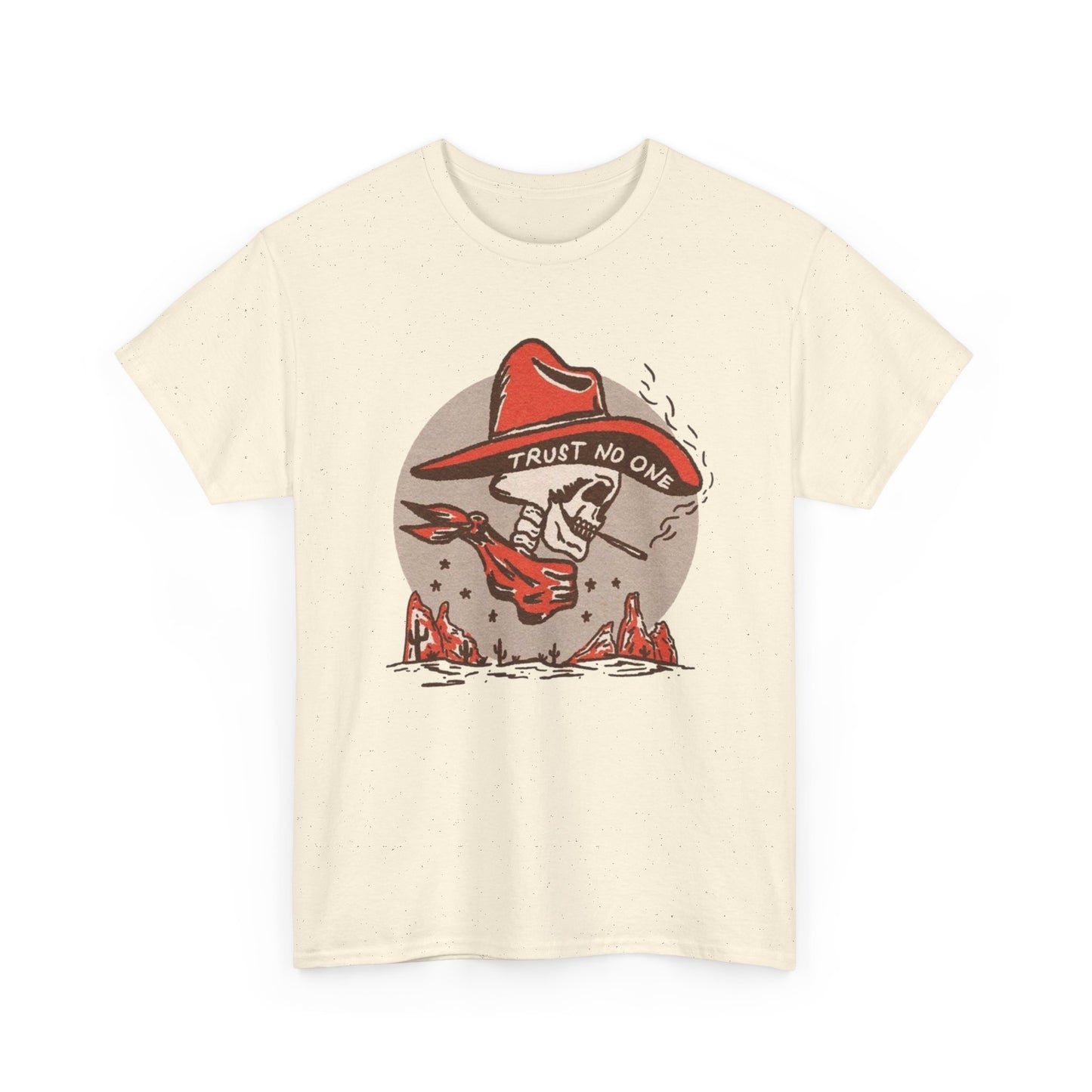 Trust No One Cowboy Graphic T Shirt S-5XL NEW Unisex Heavy Cotton Tee
