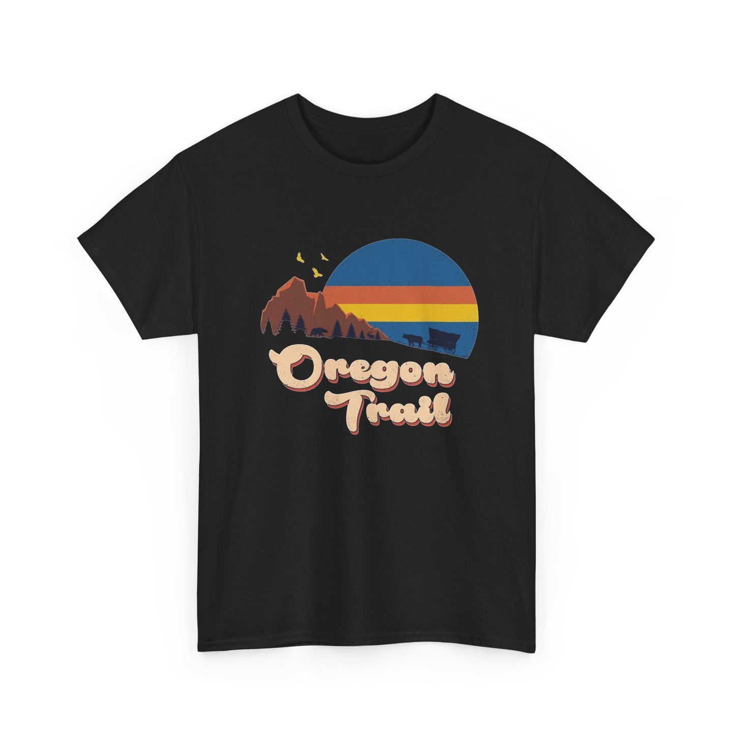 Oregon Trail Retro Graphic T Shirt NEW Unisex Heavy Cotton Tee