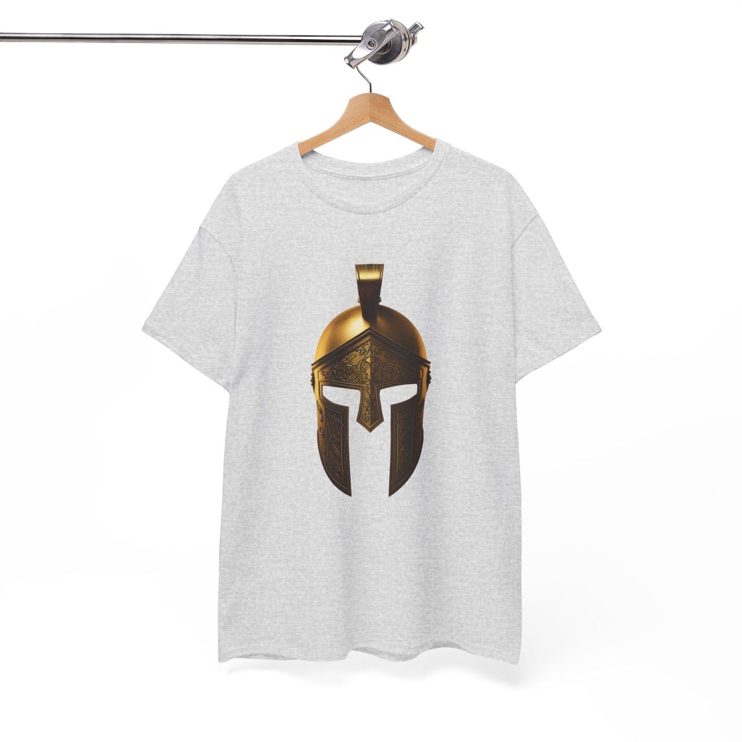 Spartan Warrior Helmet Graphic T Shirt Unisex Heavy Cotton Tee