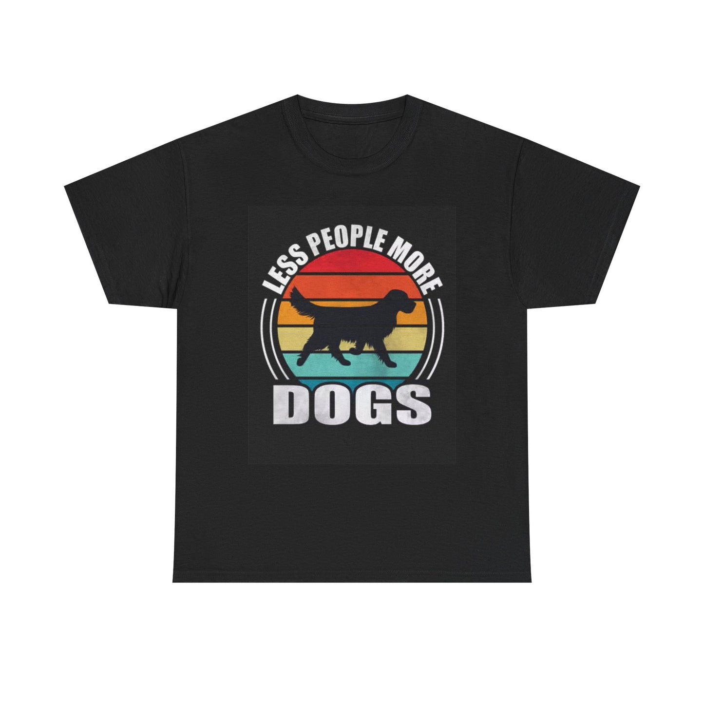 Dog Lover Graphic Tee, Less People More Dogs Shirt, Animal Print Unisex Tshirt,