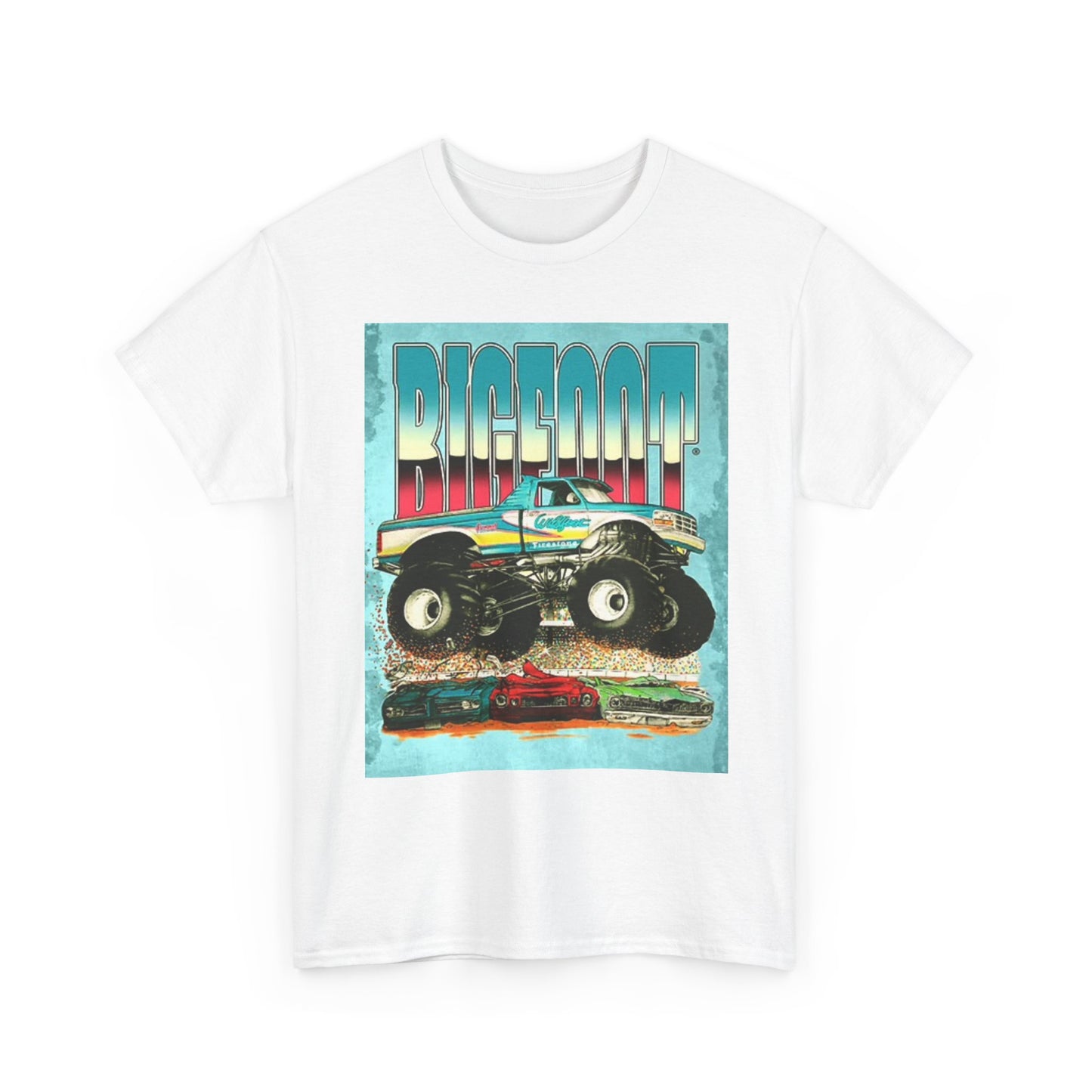 Bigfoot Monster Truck Graphic T Shirt Retro Unisex Heavy Cotton Tee