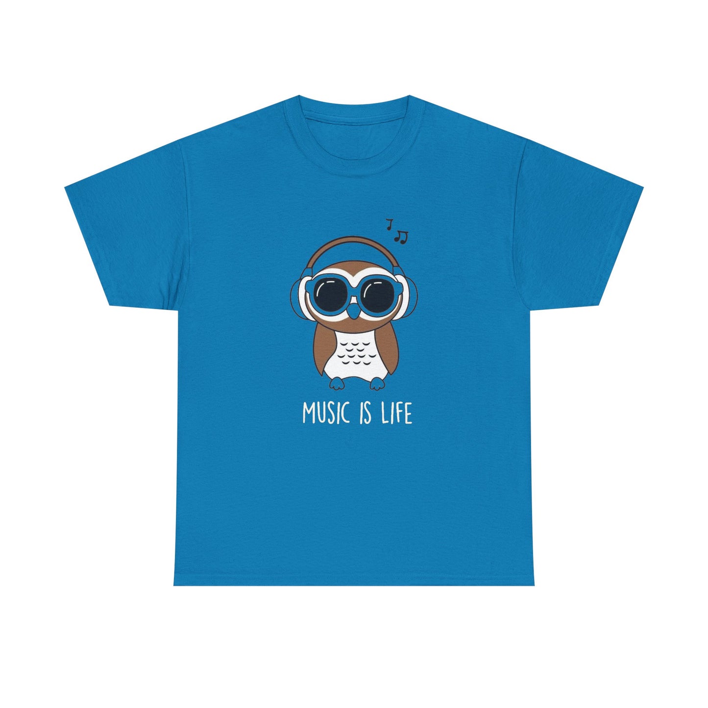 Music Is Life Graphic T Shirt Unisex Heavy Cotton Tee