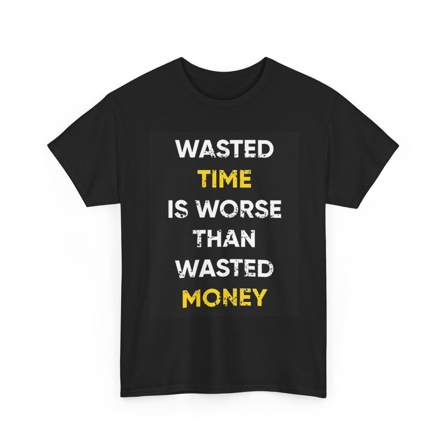 Wasted Money Wasted Time Graphic T Shirt Investing Unisex Heavy Cotton Tee