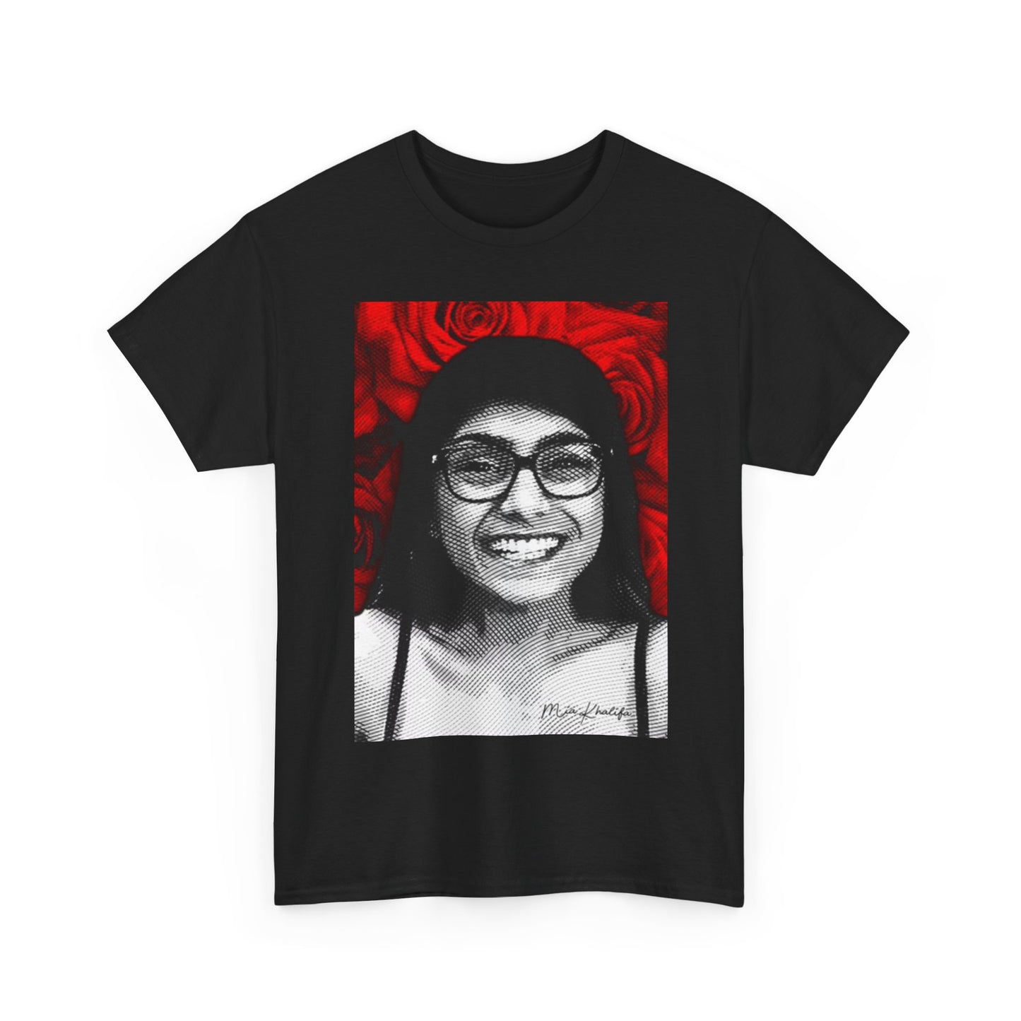 Mia Khalifa Shirt Funny Gift Roses Onlyfans Joke Unisex Heavy Cotton Tee