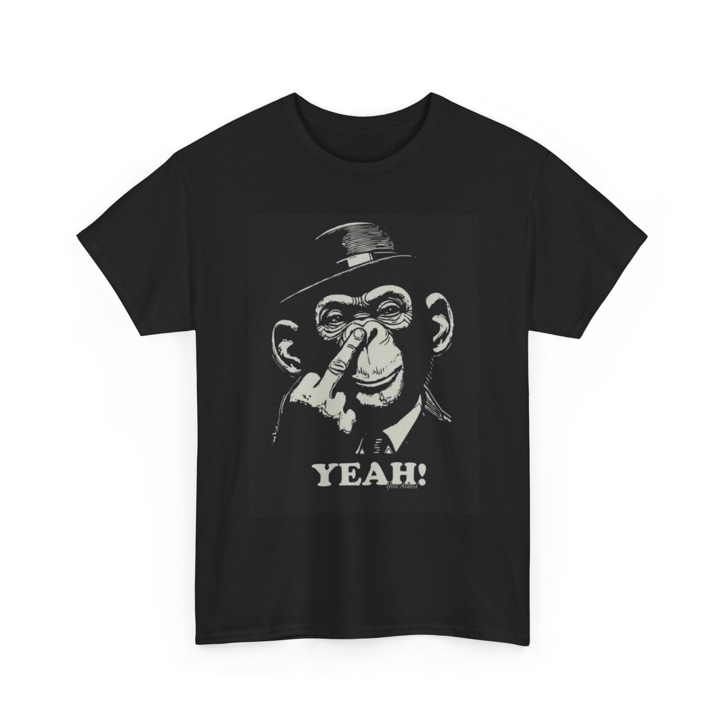 Funny Monkey Shirt Retro Unisex Mens Womens Heavy Cotton Tee New