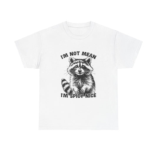 I'm Not Mean I'm Spicy Nice Funny Graphic T Shirt Unisex Heavy Cotton Tee