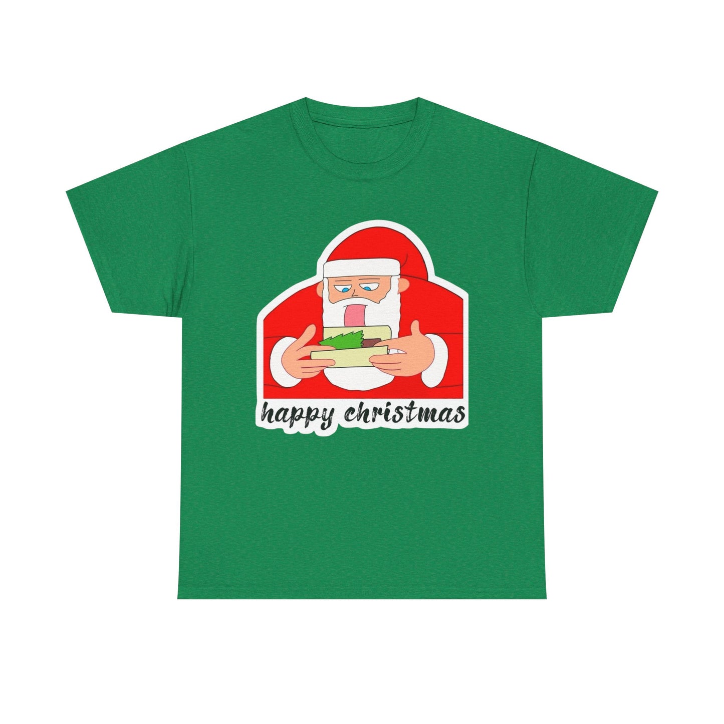 Happy Christmas Weed Funny Graphic T Shirt NEW ADULT TEE Cotton