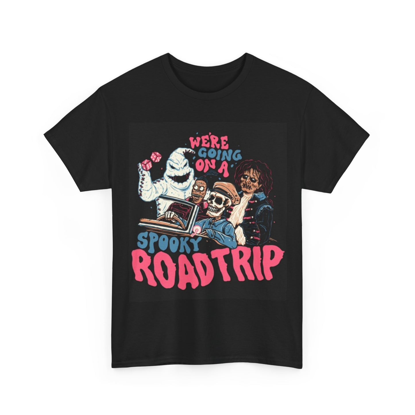 Spooky Road trip Graphic Shirt Funny Ghosts Halloween Unisex Heavy Cotton Tee