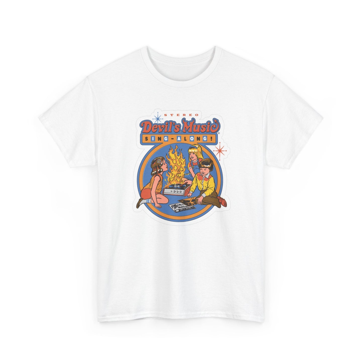 Devil's Music Sing Along Graphic T Shirt Cotton Tee
