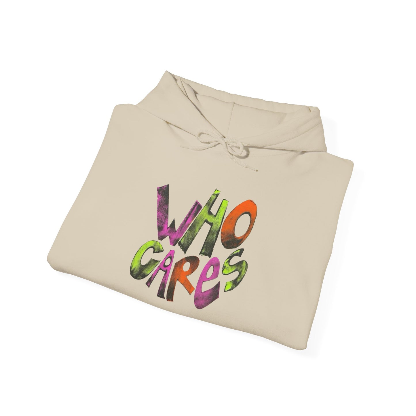 Who Care's Vintage Art Graphic Hoodie Unisex Heavy Blend™ Hooded Sweatshirt