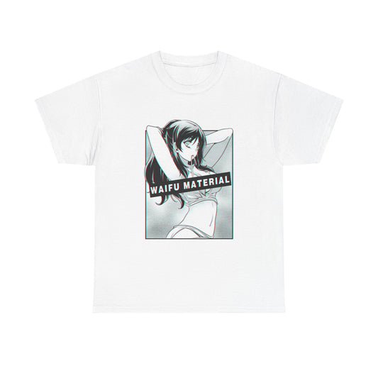 Waifu Material Hentai Tshirt Sexy anime Naturo Gamer Cartoon Unisex Heavy Cotton