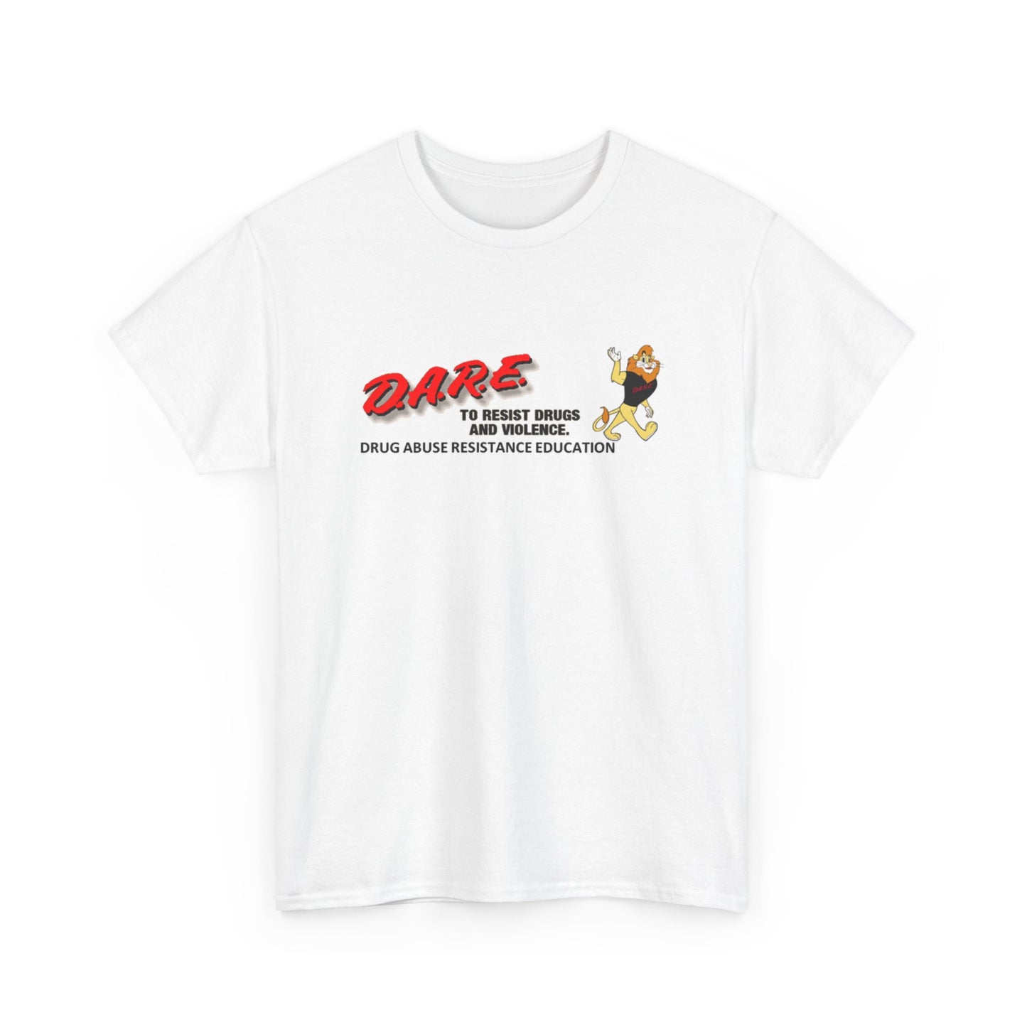 Dare To Resist Tshirt Tiger Retro 90s poster Unisex Heavy Cotton Tee