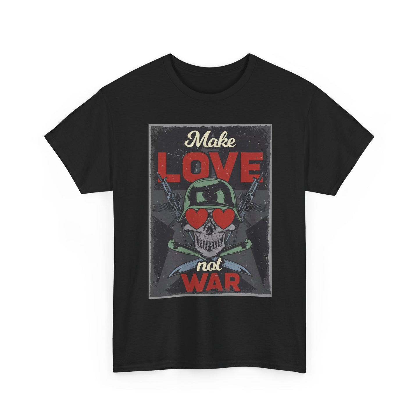 Make Love Not War Graphic T Shirt Brand New Cotton Tee