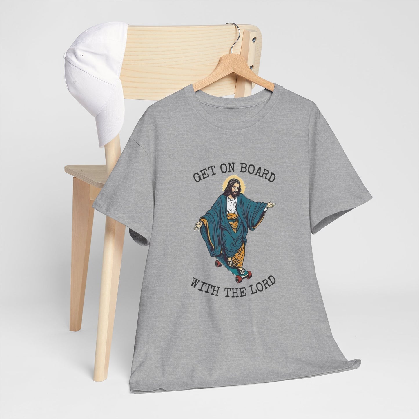 Skateboarding Jesus Funny Graphic T Shirt Heavy Cotton Tee NEW ADULT UNISEX