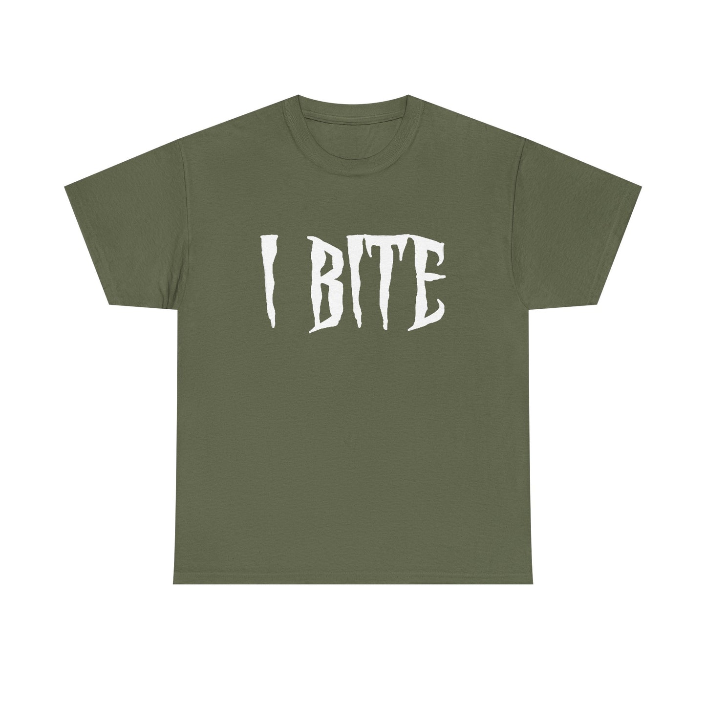 I Bite Shirt Funny Joke Graphic Vampire Dad Humor Unisex Heavy Cotton Tee