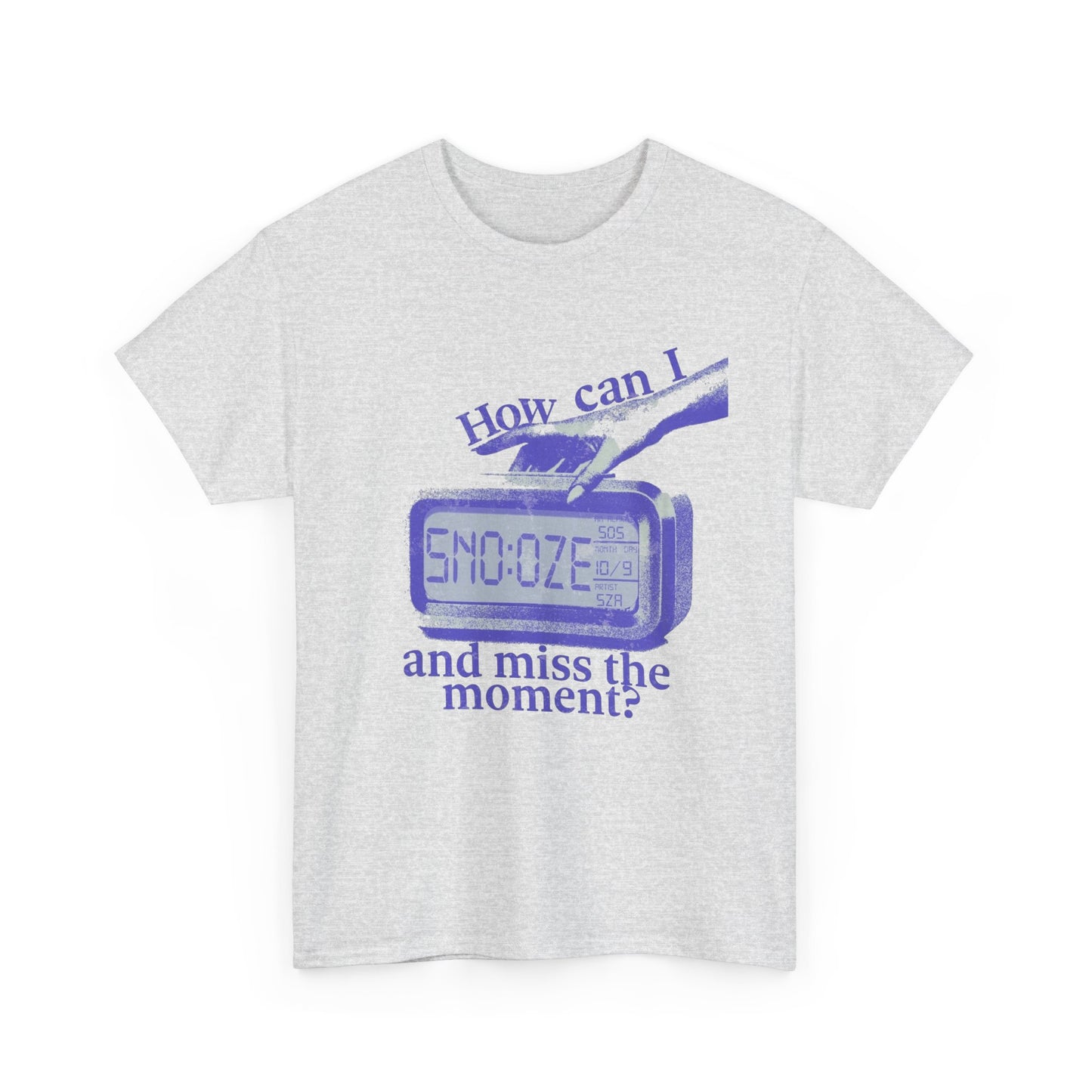 Snooze Button Graphic T Shirt Unisex Heavy Cotton Tee Gift Vintage