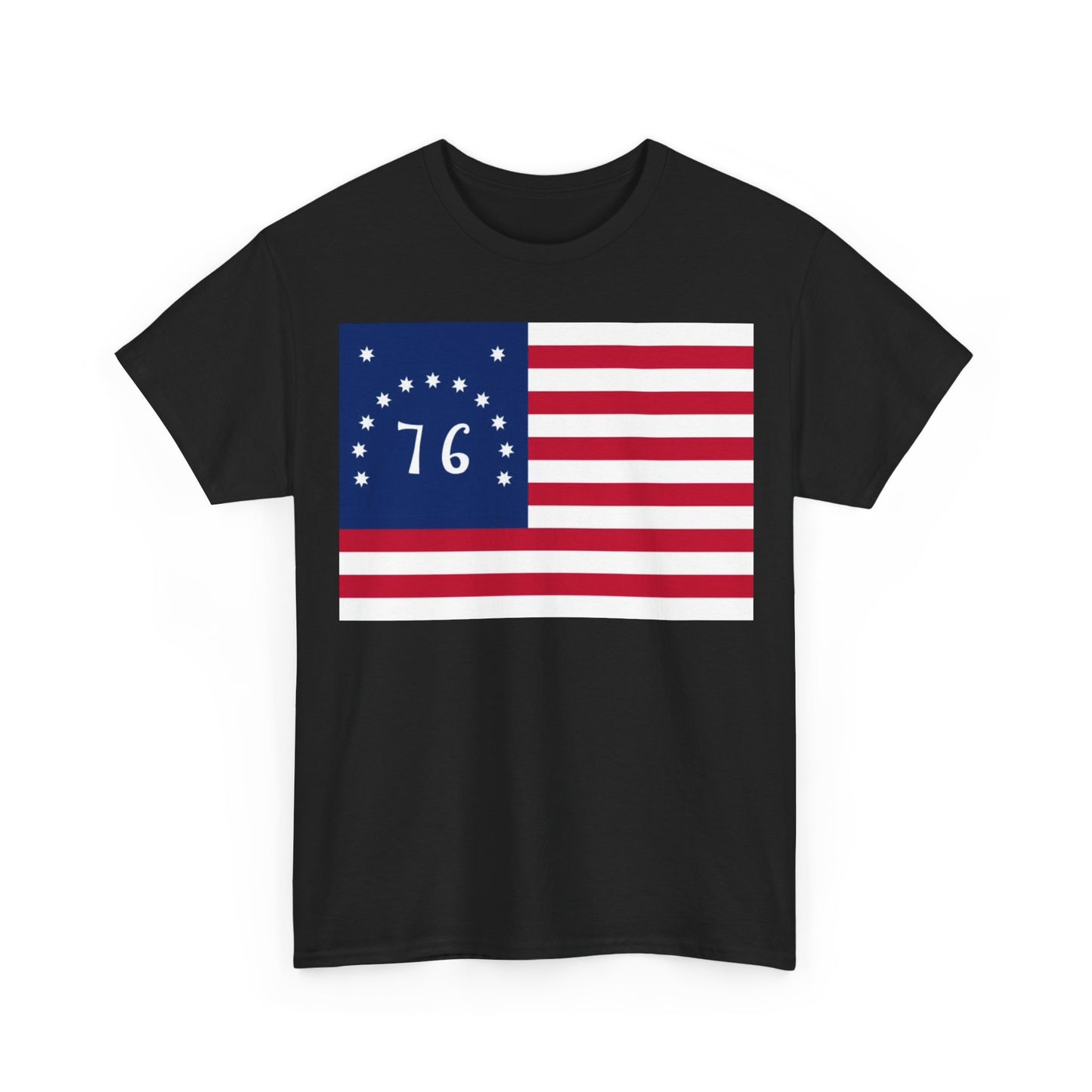 1776 Flag Tshirt American Flag USA Betsy Ross july 4th Unisex Heavy Cotton Tee