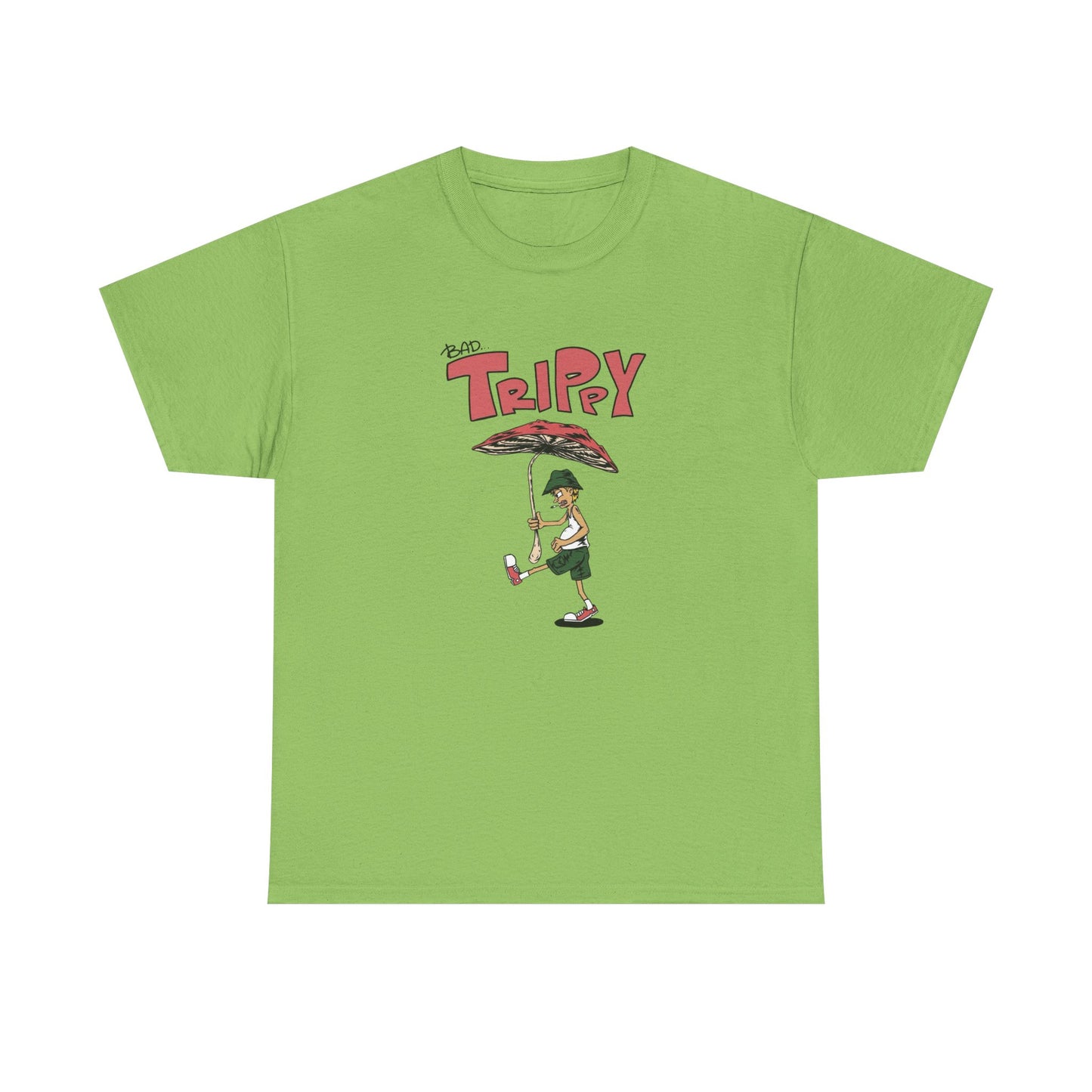 Bad Trippy Mushrooms Graphic T Shirt NEW Adult Unisex Heavy Cotton Tee