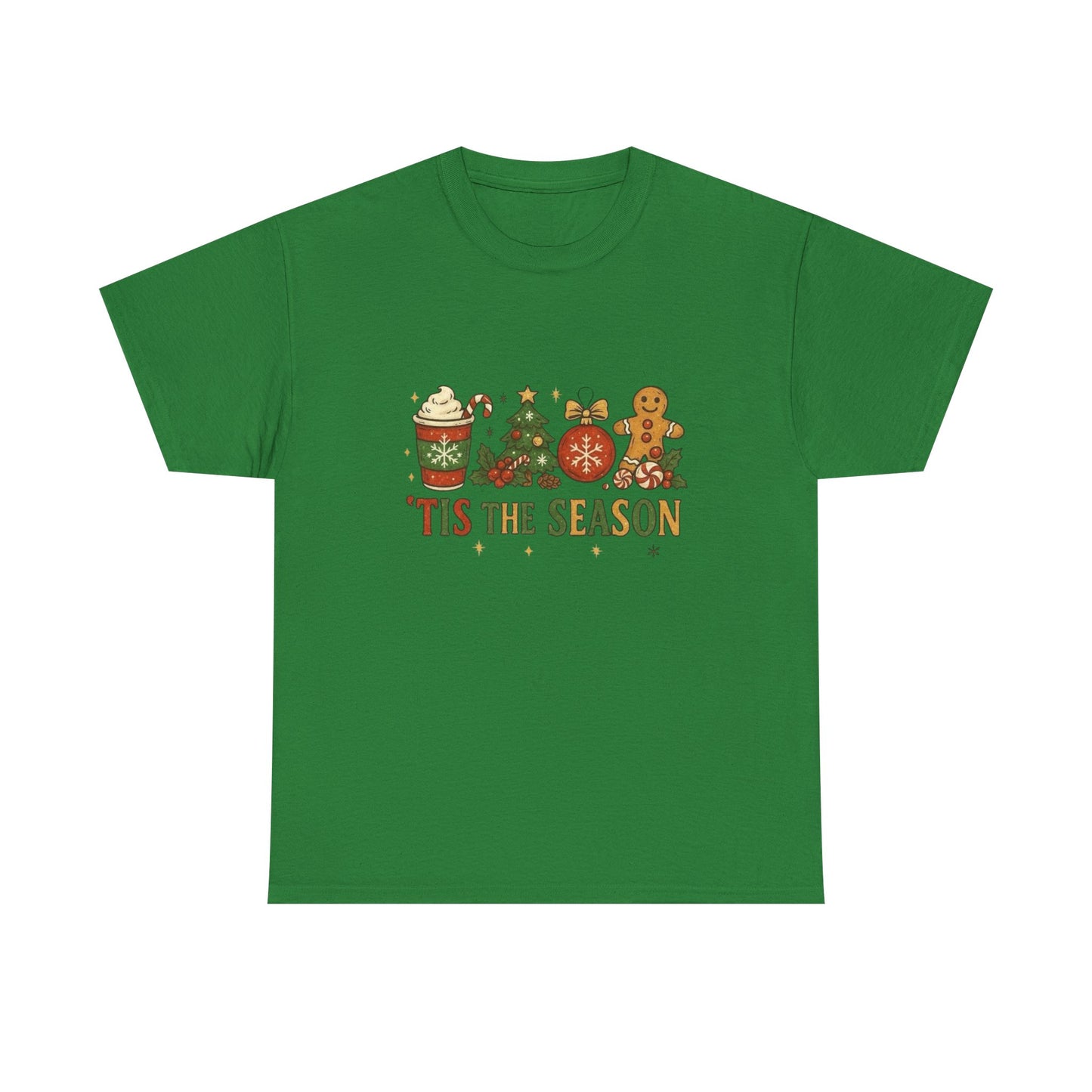 Tis The Season Christmas Graphic T Shirt NEW Unisex Heavy Cotton Tee