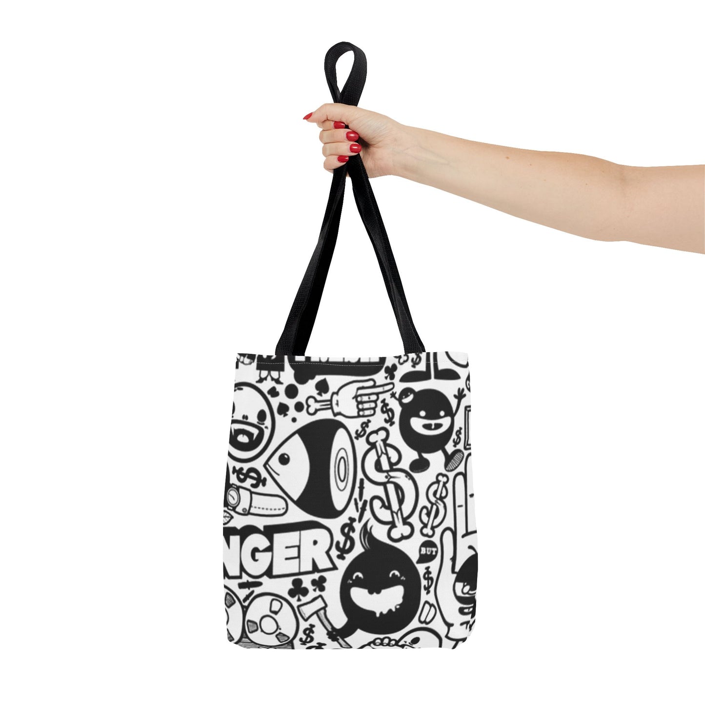 Black And White Stickers All Over BRAND NEW Purse, Pocketbook,Travel Tote Bag