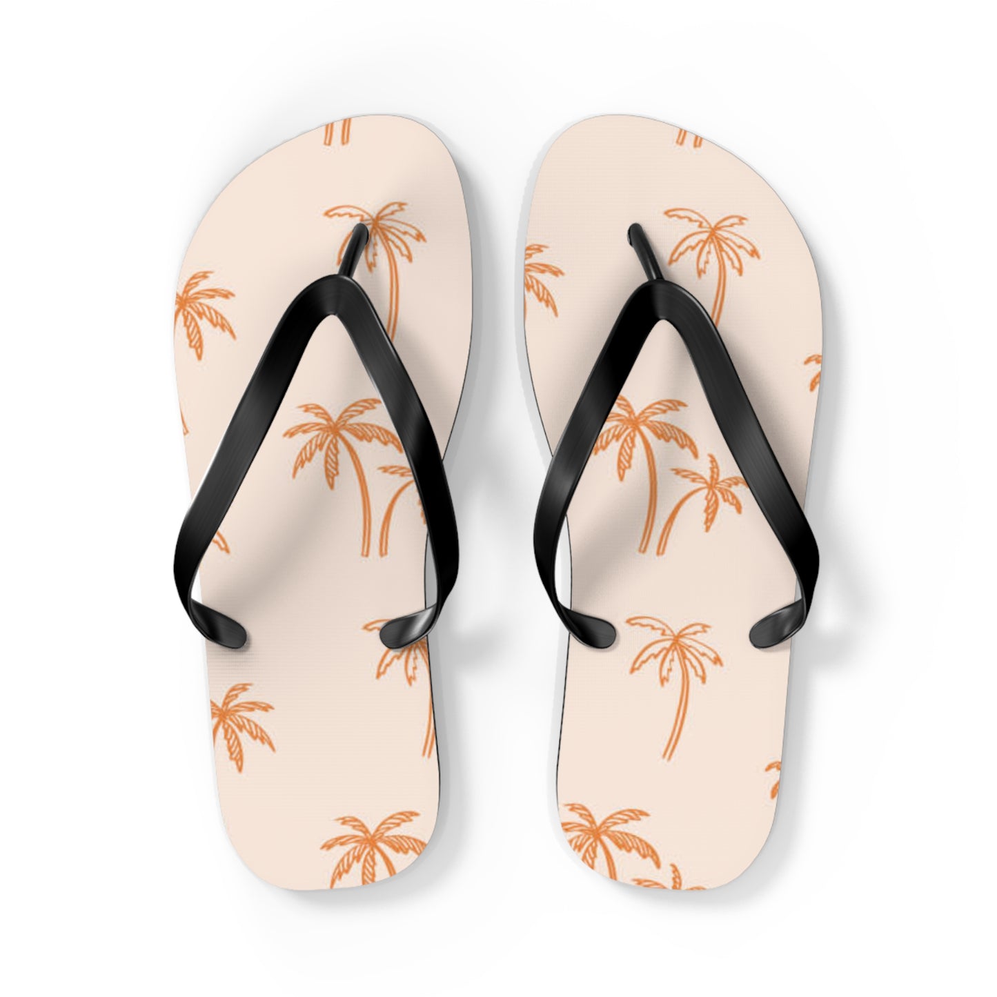 Orange Palm Trees Sandals Summer Flip Flops Slides BRAND NEW