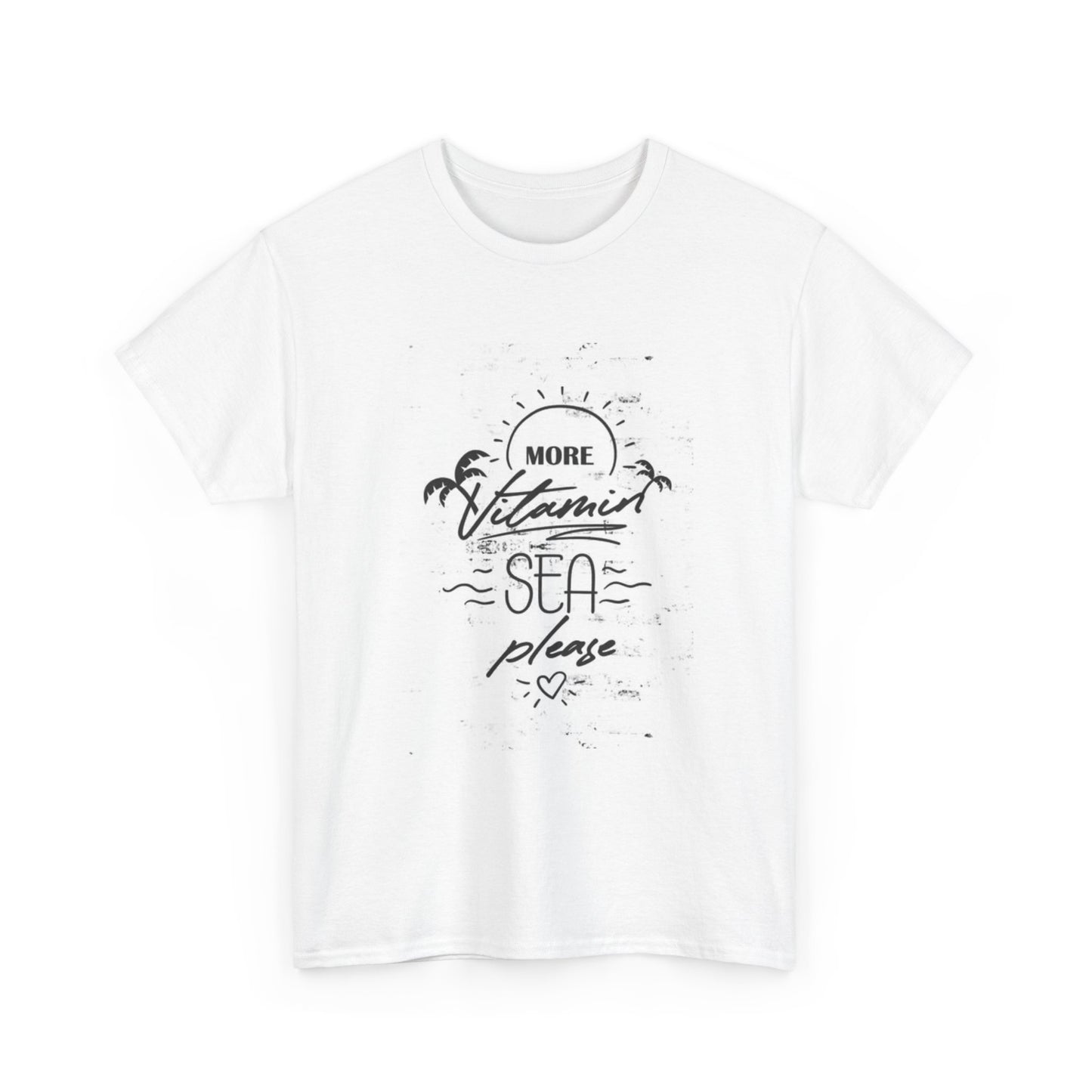 More Vitamin Sea Graphic T Shirt Funny Ocean Unisex Heavy Cotton Tee