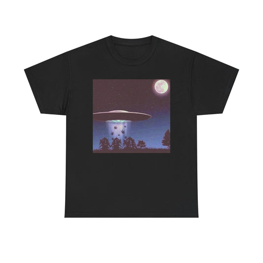 Alien Weed Abduction Funny Graphic T Shirt ADULT NEW Heavy Cotton Tee