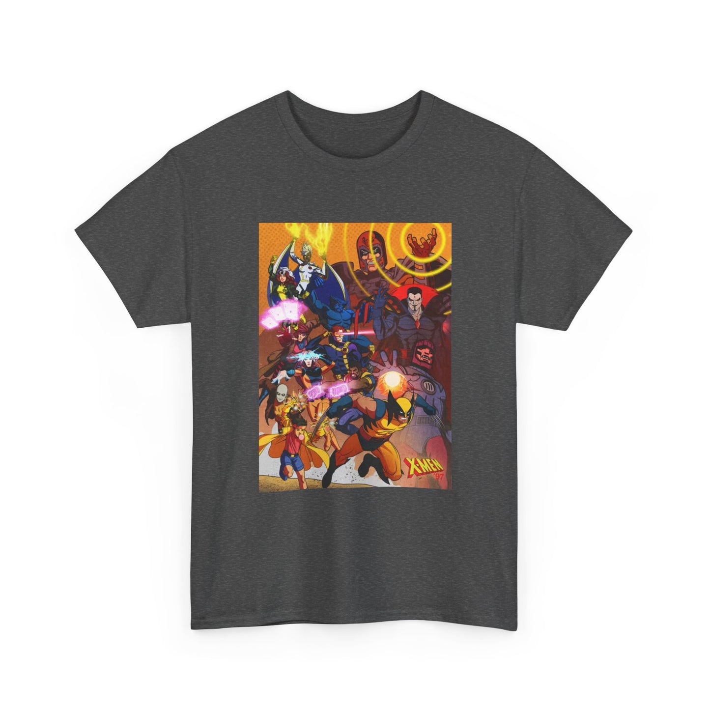 Cartoon Graphic Tee Xmen Comic Book Retro Vintage Tee Unisex Heavy Cotton Tee