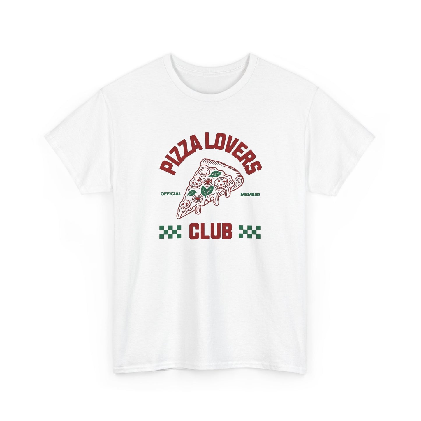 Pizza Lovers Club Graphic T Shirt NEW Vintage Unisex Heavy Cotton Tee