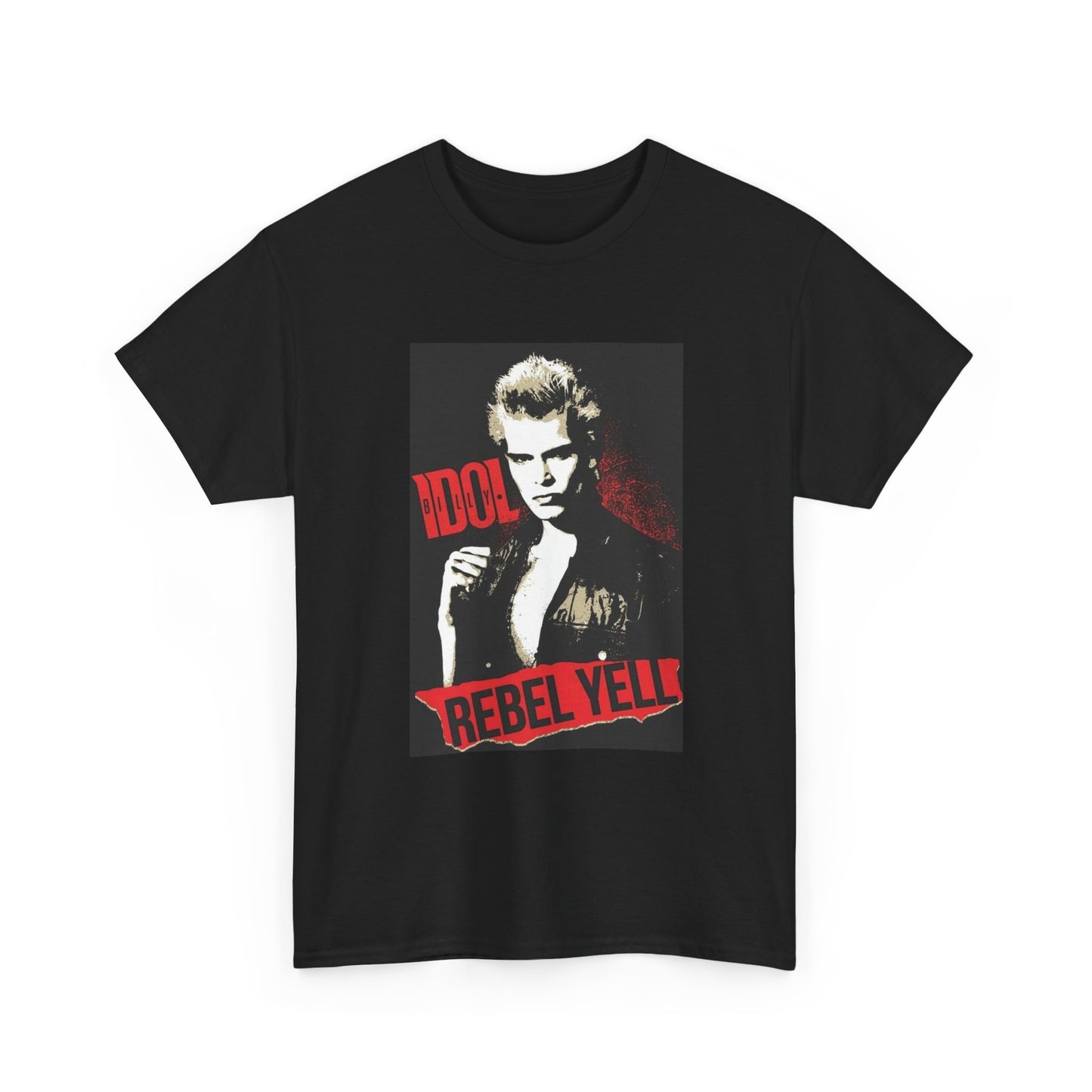 Billy Idol Tshirt Rebel Yell Poster Retro Rock Star New Unisex Heavy Cotton Tee